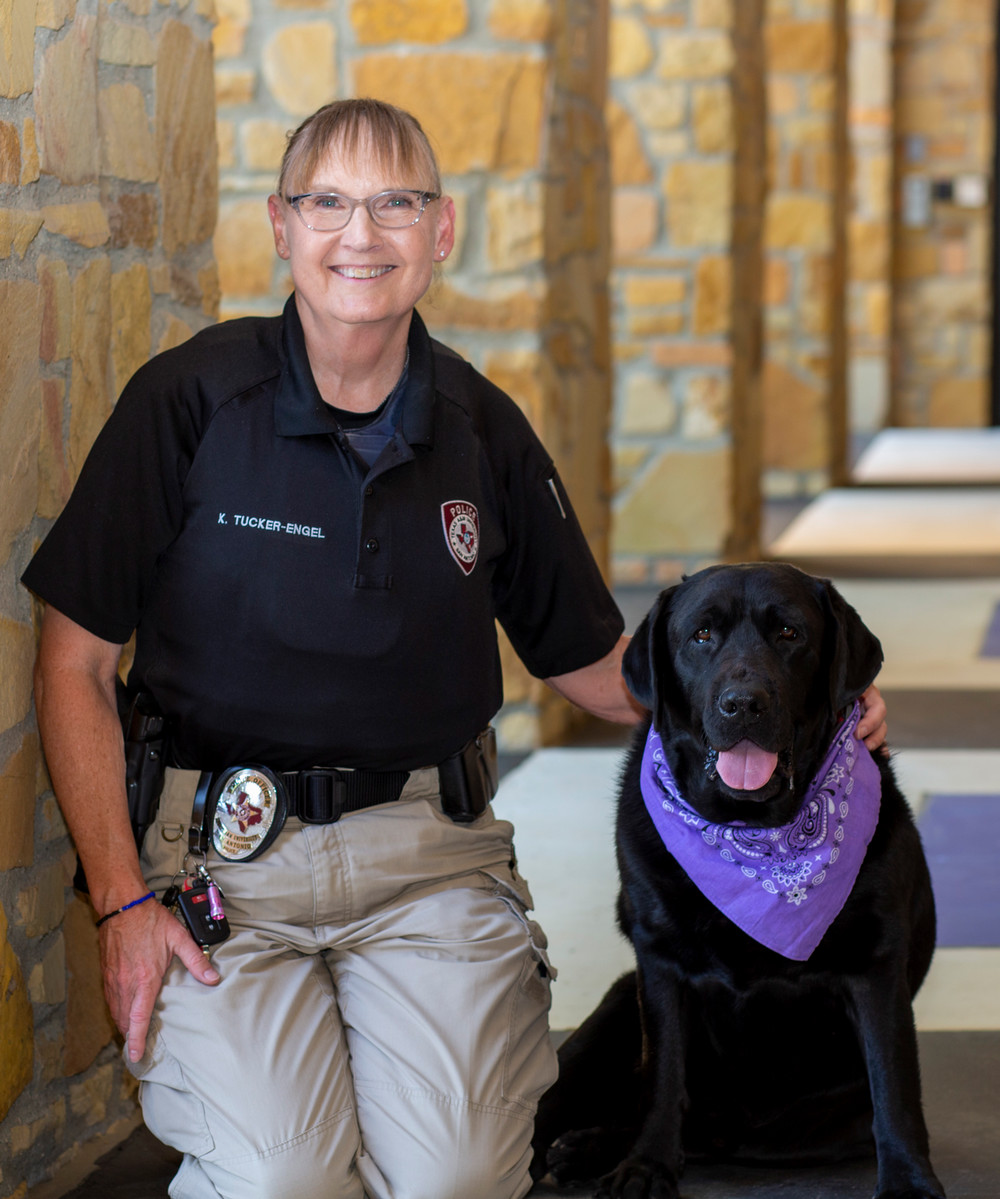 Officer Karen Tucker-Engel and Oakley