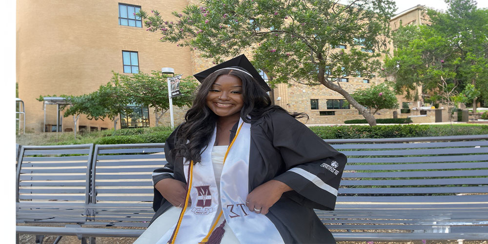 India Williams in Cap and Gown