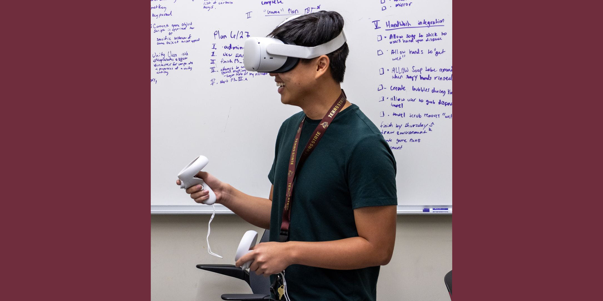 Student with VR Headset