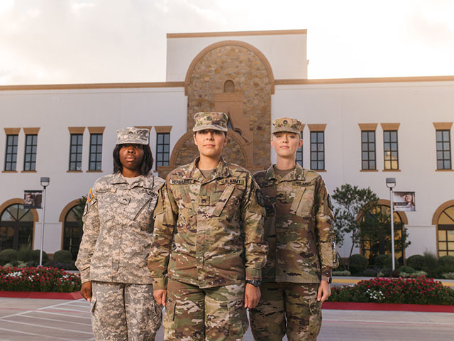 Military Students in Front of Patriot's Casa