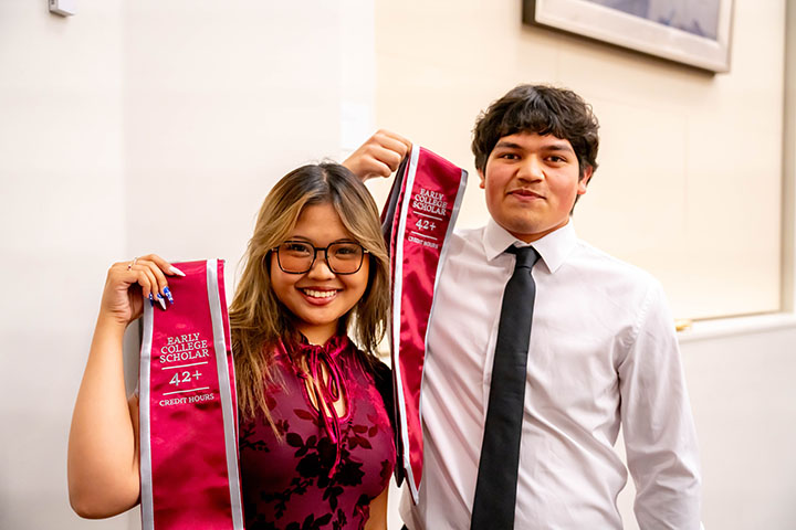 Students Holding Stoles