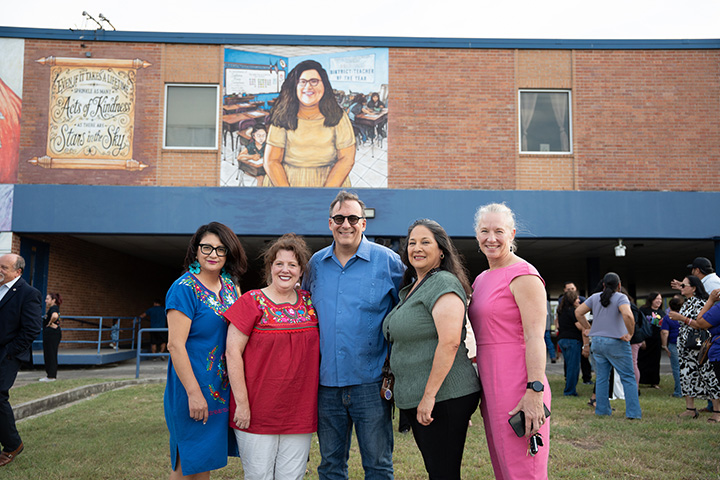 Group Photo with Mural
