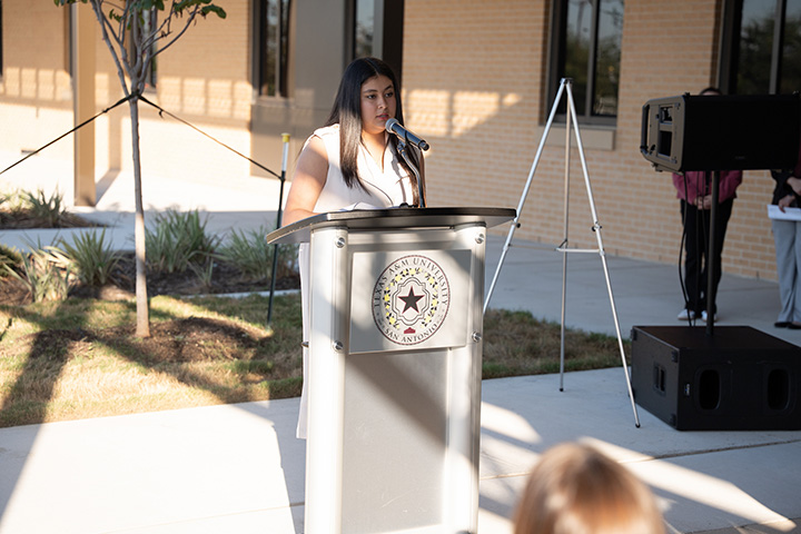 Speaker at Podium